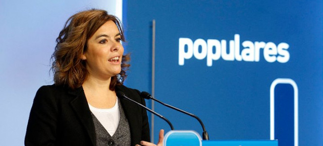 La portavoz del Grupo Popular, Soraya Sáenz de Santamaría