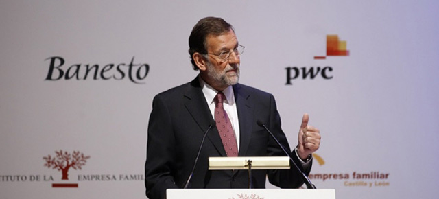 Mariano Rajoy durante su intervención en el XIV Congreso Nacional de la Empresa Familiar