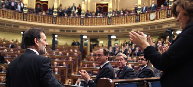 Ovación a Mariano Rajoy en el Congreso de los Diputados