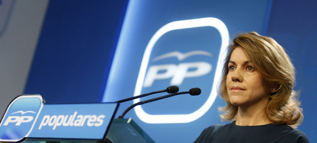 La secretaria general del PP, María Dolores de Cospedal