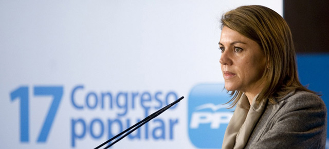 María Dolores de Cospedal en la presentación del 17 Congreso Nacional del PP