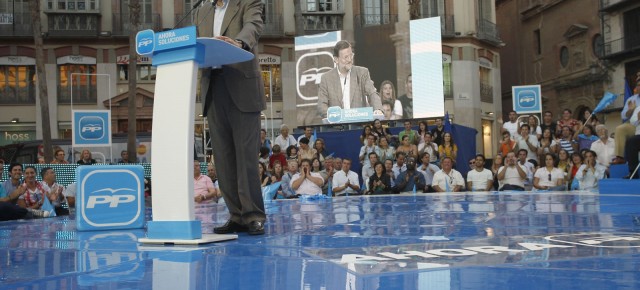 Mariano Rajoy en el mitin de Málaga