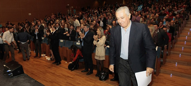 El candidato del PP a la presidencia de la Junta de Andalucía, Javier Arenas