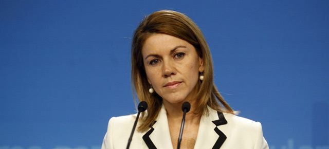 La secretaria general del PP, María Dolores de Cospedal