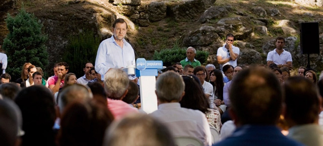 Mariano Rajoy participa en un acto en Soutomaior