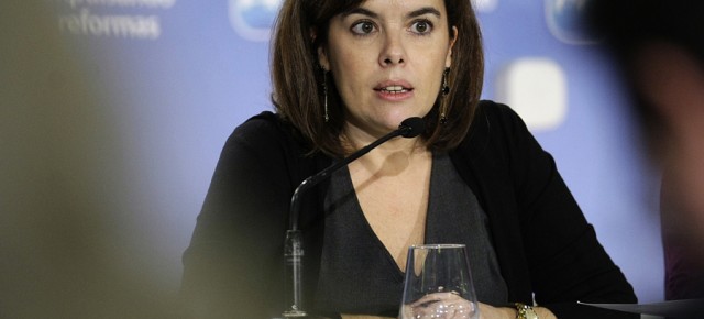 Soraya Sáenz de Santamaría durante su intervención
