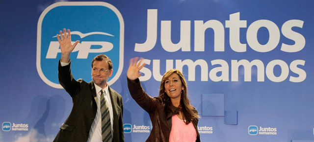 Mariano Rajoy y Alicia Sánchez-Camacho en la clausura de la 19 Intermunicipal Popular