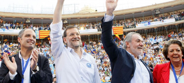 Mitin de Mariano Rajoy y Jaime Mayor Oreja en Valencia