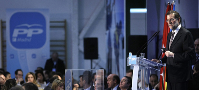 Mariano Rajoy durante su intervención en un acto del PP de Madrid