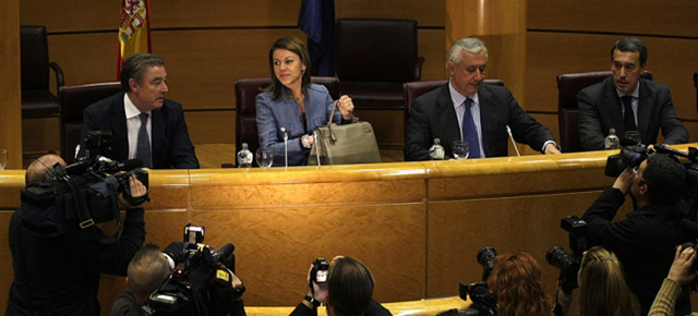 María Dolores de Cospedal preside la reunión del Grupo Popular en el Senado