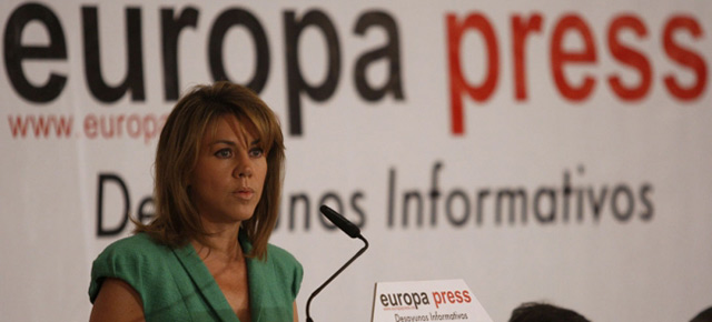 María Dolores de Cospedal en los Desayunos de Europa Press