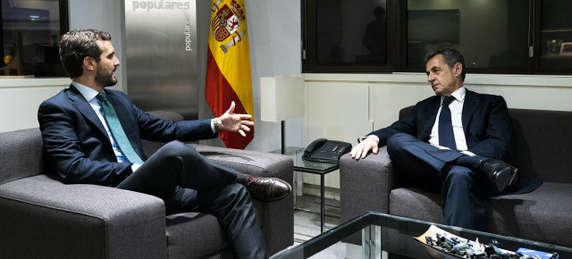 Pablo Casado, con Nicolas Sarkozy
