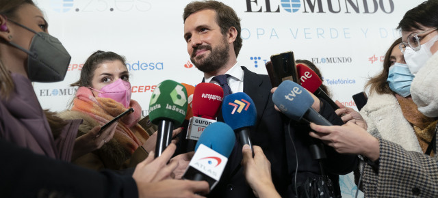 Declaraciones a los medios de Pablo Casado