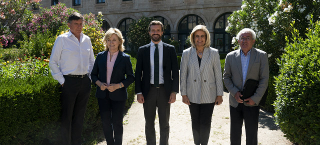 Pablo Casado durante las Jornadas de los Cursos de Verano de El Escorial