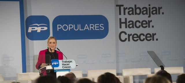 La candidata a la presidencia de la Comunidad de Madrid, Cristina Cifuentes