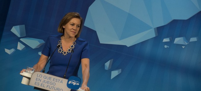 María Dolores de Cospedal durante su intervención en Cuenca