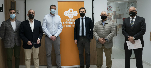 Pablo Casado con el gremio de restauración