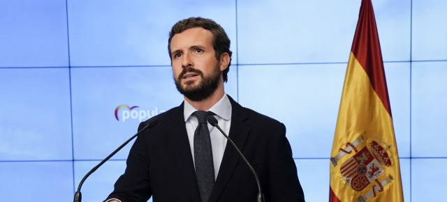 El presidente del Partido Popular, Pablo Casado. 