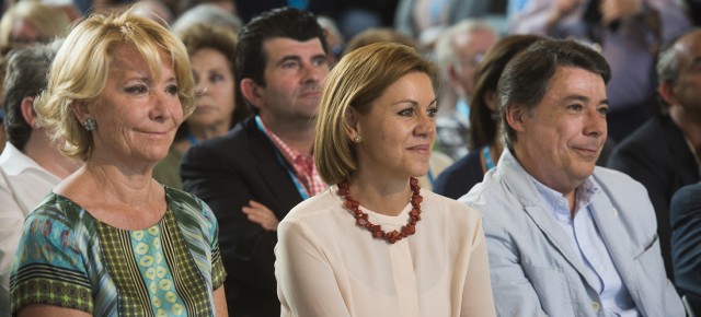 Esperanza Aguirre, Ignacio González, María Dolores de Cospedal durante la inauguración de la Escuela de Verano del PP