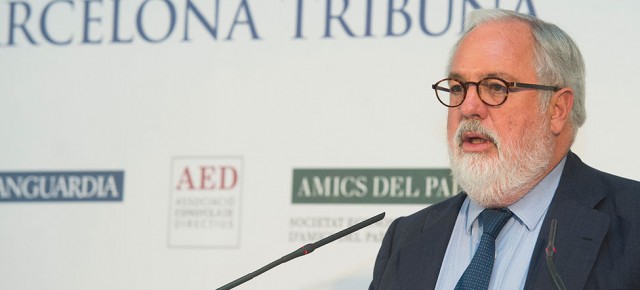 Miguel Arias Cañete en una conferencia en Barcelona Tribuna