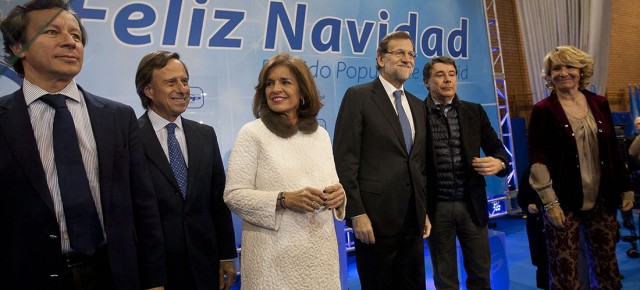 Mariano Rajoy junto a la Alcaldesa de Madrid, Ana Botella, el Presidente de la Comunidad de Madrid, Ignacio González, Carlos Floriano, Ignacio García Vinuesa y Esperanza Aguirre en Alcobendas