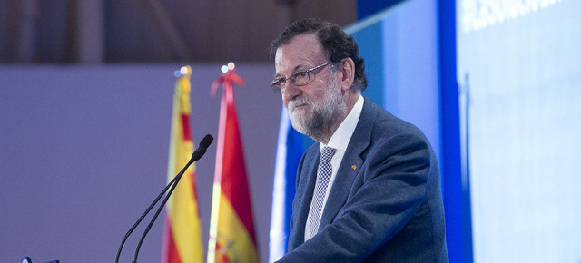 Mariano Rajoy durante su intervención en el cierre de campaña