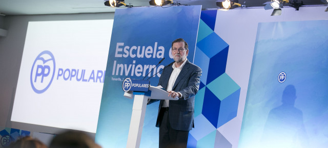 Mariano Rajoy durante su intervención en la Escuela de Invierno
