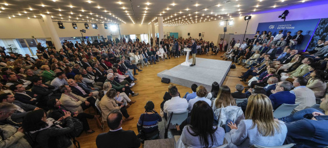 Alberto Núñez Feijóo en el acto de entrega de carnés a nuevos afiliados 