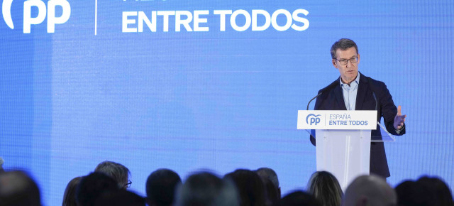 El presidente Núñez Feijóo durante su intervención