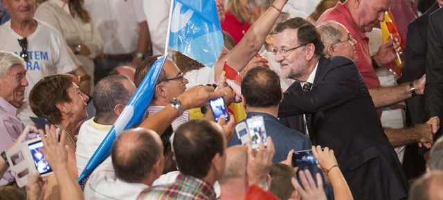 Mariano Rajoy y Xavi García Albiol en el acto de Reus