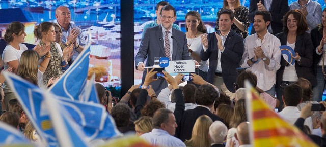 Mariano Rajoy interviene en el acto de Barcelona