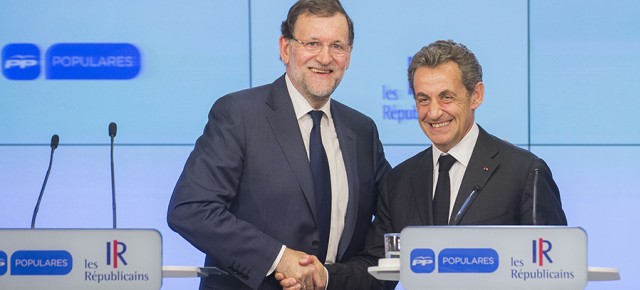 Mariano Rajoy con Nicolas Sarkozy