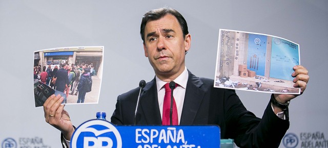 Fernando Martínez-Maillo condena el ataque de los radicales de la CUP a la sede del PP de Cataluña