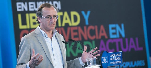 El presidente del PP Vasco, Alfonso Alonso
