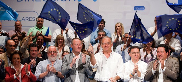 Miguel Arias Cañete, Esteban González Pons y Alberto Fabra en Castellón de la Plana