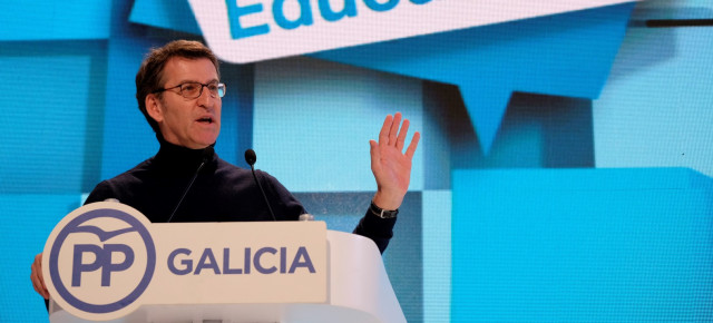El presidente del PP de Galicia, Alberto Núñez Feijoo, en la Convención Nacional sobre Educación del PP