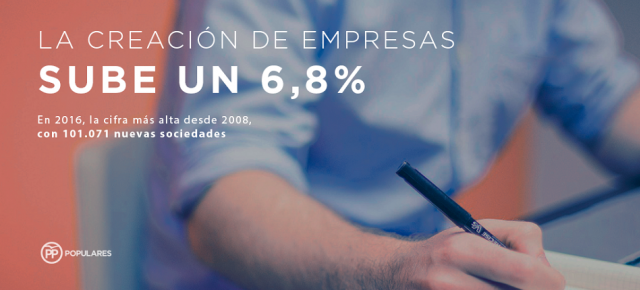 Récord de creación de empresas en 2016