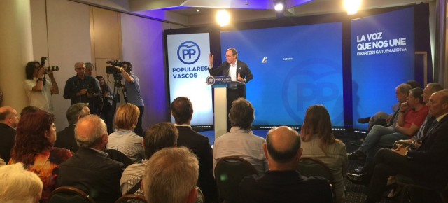 El candidato del PP a las elecciones vascas, Alfonso Alonso