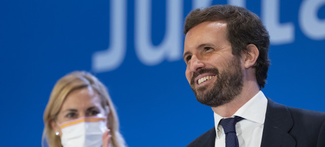 Pablo Casado durante su intervención en la Junta Directiva Nacional