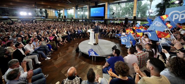 Alberto Núñez Feijóo en un acto en Murcia