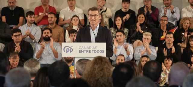 Alberto Núñez Feijóo durante su intervención.