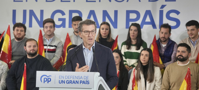 El presidente, Alberto Núñez Feijóo, en un acto en Albacete