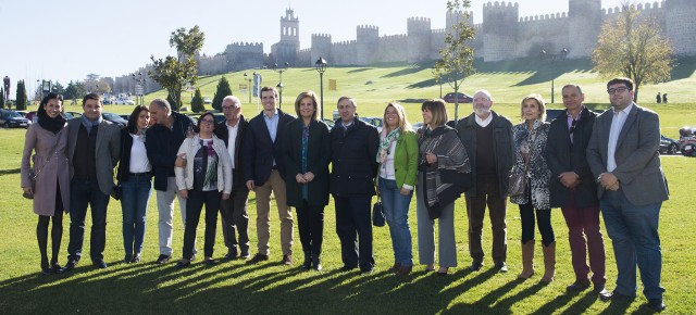 Acto sobre pensiones en Ávila con Fátima Báñez y Pablo Casado