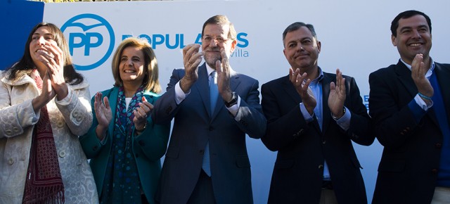 Mariano Rajoy clausura un acto en Tomares (Sevilla)