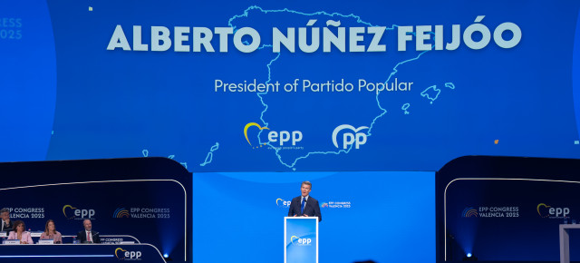 Feijóo en el Congreso del EPP celebrado en Valencia