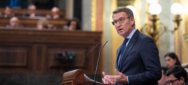 Alberto Núñez Feijóo en el Pleno del Congreso