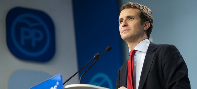 El presidente del Partido Popular, Pablo Casado