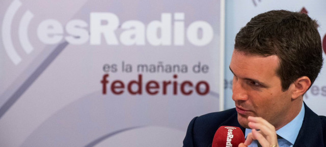 Pablo Casado durante la entrevista en Es La Mañana de Federico