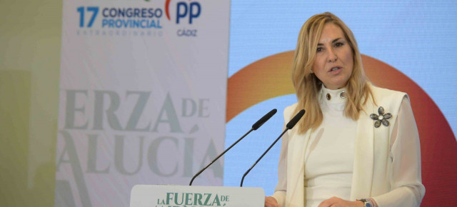 La vicesecretaria de Organización del Partido Popular, Ana Beltrán, en la clausura del 17 Congreso Provincial de Cádiz