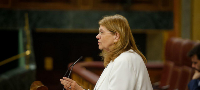 Elvira Rodríguez, durante el Pleno en el Congreso de los Diputados